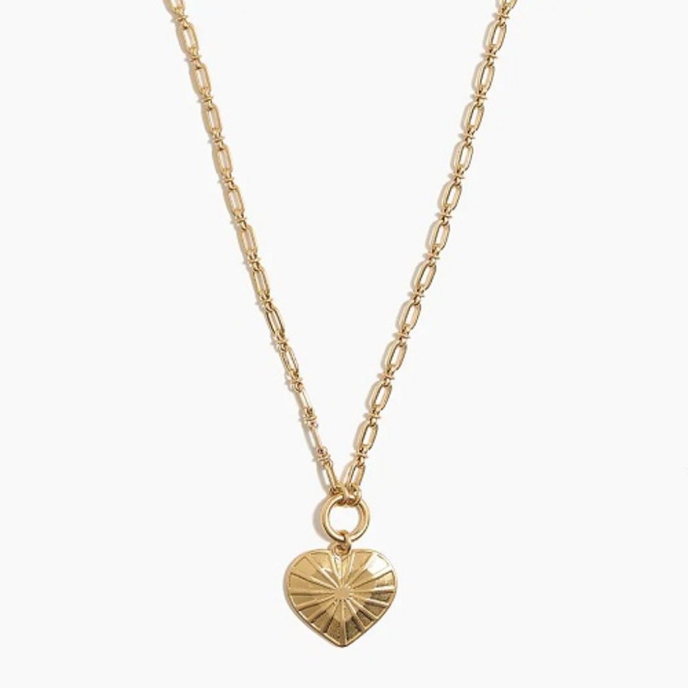 J. Crew Factory gold heart necklace Sold Out